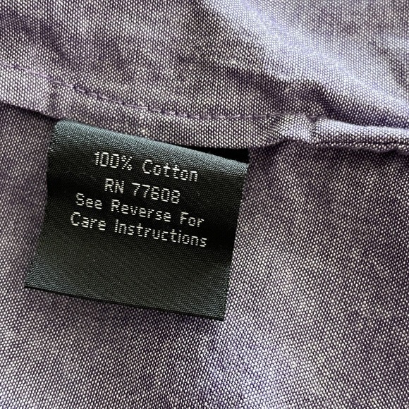 J Peterman Womans Shirt Dress Size 12 Purple 100% Cotton 4 Pockets Long Sleeve - Picture 12 of 14